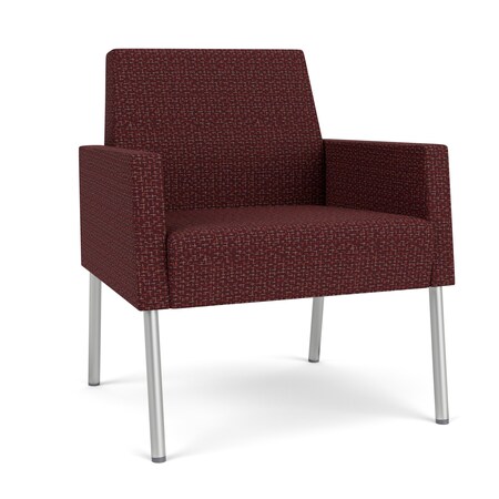 Lesro Mystic Lounge Reception Guest Chair, Silver, RF Nebbiolo Upholstery ML1101